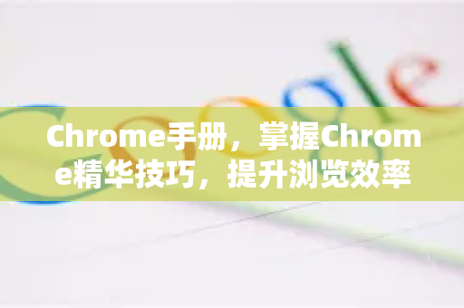 Chrome手册，掌握Chrome精华技巧，提升浏览效率