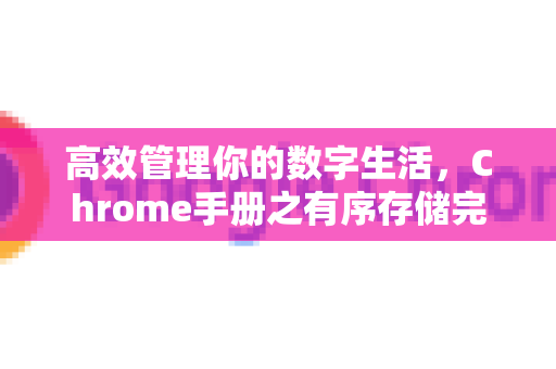 高效管理你的数字生活，Chrome手册之有序存储完全指南-第1张图片-Chrome下载官网|Google官方浏览器下载