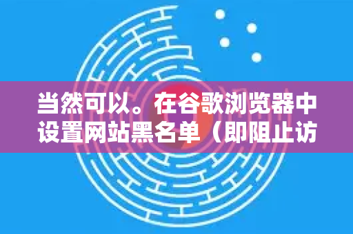当然可以。在谷歌浏览器中设置网站黑名单（即阻止访问某些网站）有几种主流方法，从简单的原生功能到功能强大的扩展程序，你可以根据需求选择-第1张图片-Chrome下载官网|Google官方浏览器下载