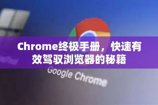 Chrome终极手册，快速有效驾驭浏览器的秘籍