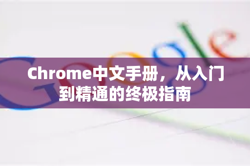 Chrome中文手册，从入门到精通的终极指南